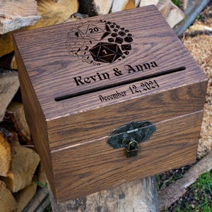 Caixa de cartão de casamento viking presente rústico casamento personalizado dnd master caixa de cartão de casamento masmorra mestre presente caixa de cartão de presente de casamento com cadeado