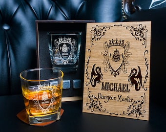 Set regalo personalizzato per whisky Master - 121/1 - Regalo per i fan di Rpg Dragons.