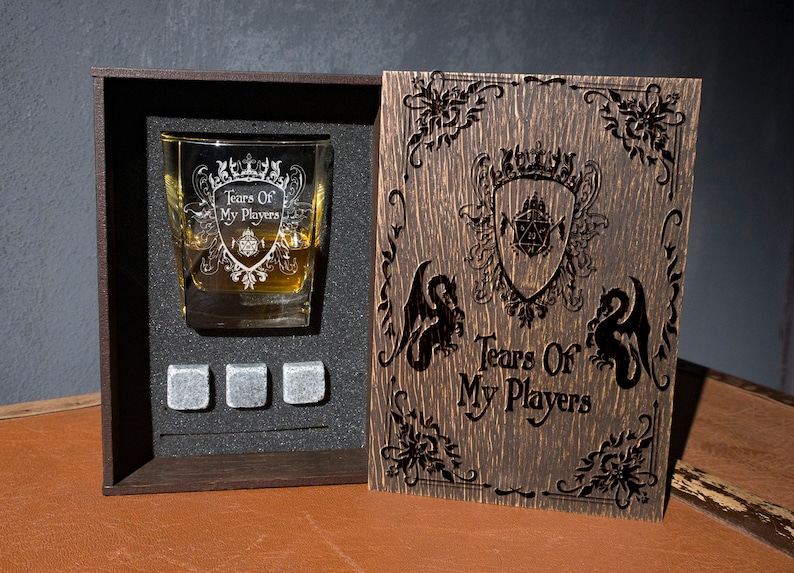 Tears of My Players. - 122/1 - Master Personalized whiskey gift set .Rpg Dragons fan gift.  Xmas gifts 