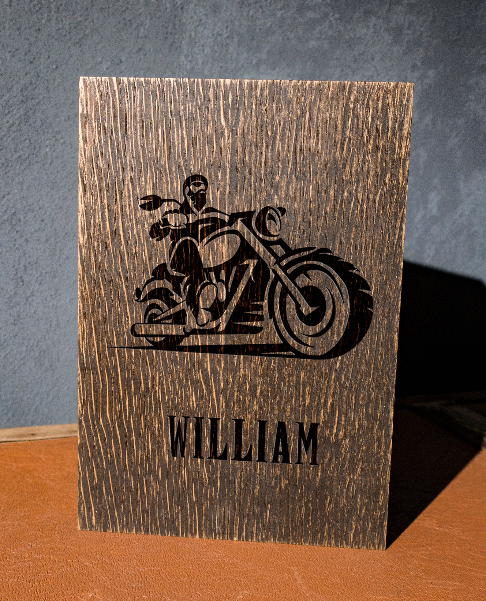 Personalized motorcycle whiskey gift set 119/1 Coaster Etsy