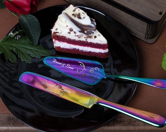 Personalized Wedding Cake Cutting Set: Stainless Steel Knife and Server princess Wedding