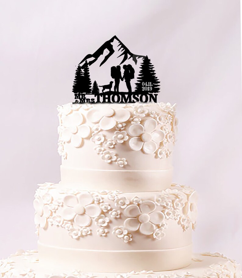 Mountain Cake Topper Outdoor Wedding Cake Topper Cake Etsy