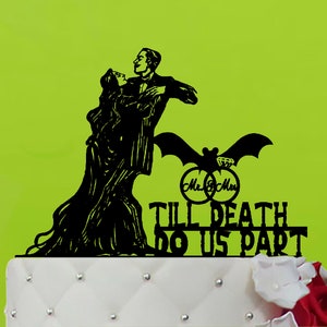 Halloween - 364.1 - wedding party cake topper / Family cake topper / Halloween fan