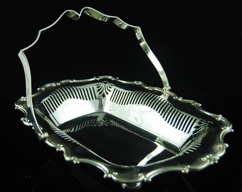 Antique silver plated basket