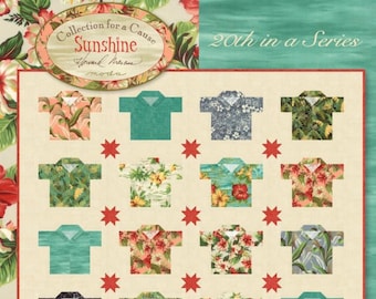 Sunshine Hawaiian Shirt Quilt Pattern - Paper Pattern