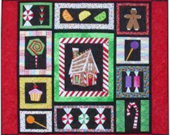 Wonky Wonderland Quilt by Carol Morrisey - Paper Pattern for a wonky holiday quilt - 2004 - Paper pieced - wall hanging, throw, or topper