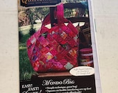 Mondo Bag by Quiltsmart - A paper pattern for a large bag - simple technique - printed interfacing - Charm Pack Friendly- sewing pattern bag