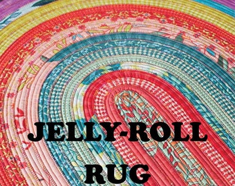 Jelly Roll Rug Pattern - by Roma Lambson for R J Designs  - a paper pattern - Jelly Roll Rug Pattern