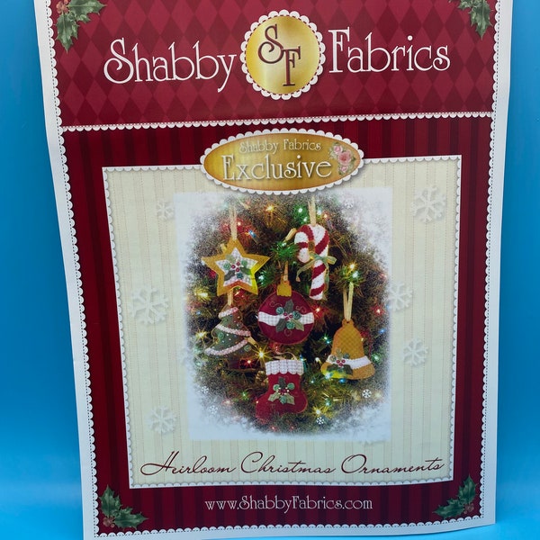 Heirloom Christmas Ornaments - a pattern by Shabby Fabrics for wool ornaments - a paper pattern - Christmas ornaments - heirloom
