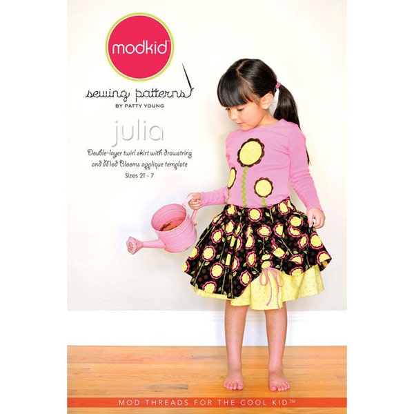 ModKid Pattern - Julia - Paper Sewing Pattern for Girl's Layered Skirt