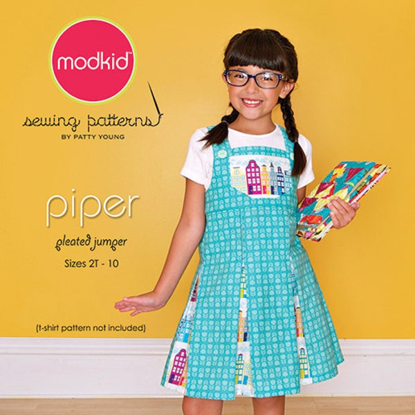 ModKid - Piper - Paper Sewing Pattern for Girl's Pleated Jumper