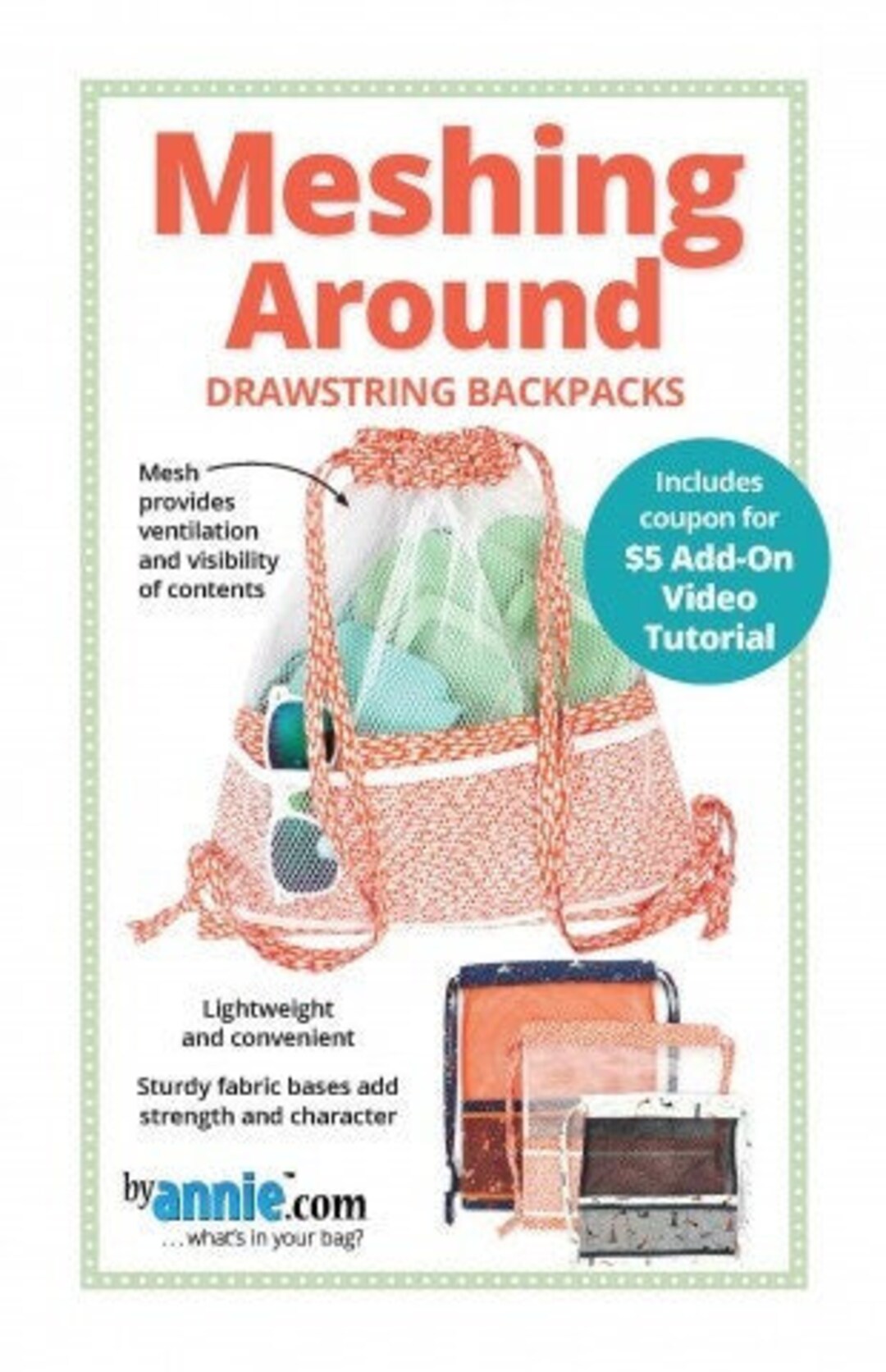 Meshing Around Drawstring Backpacks - by Annie - A Paper Pattern - for ...