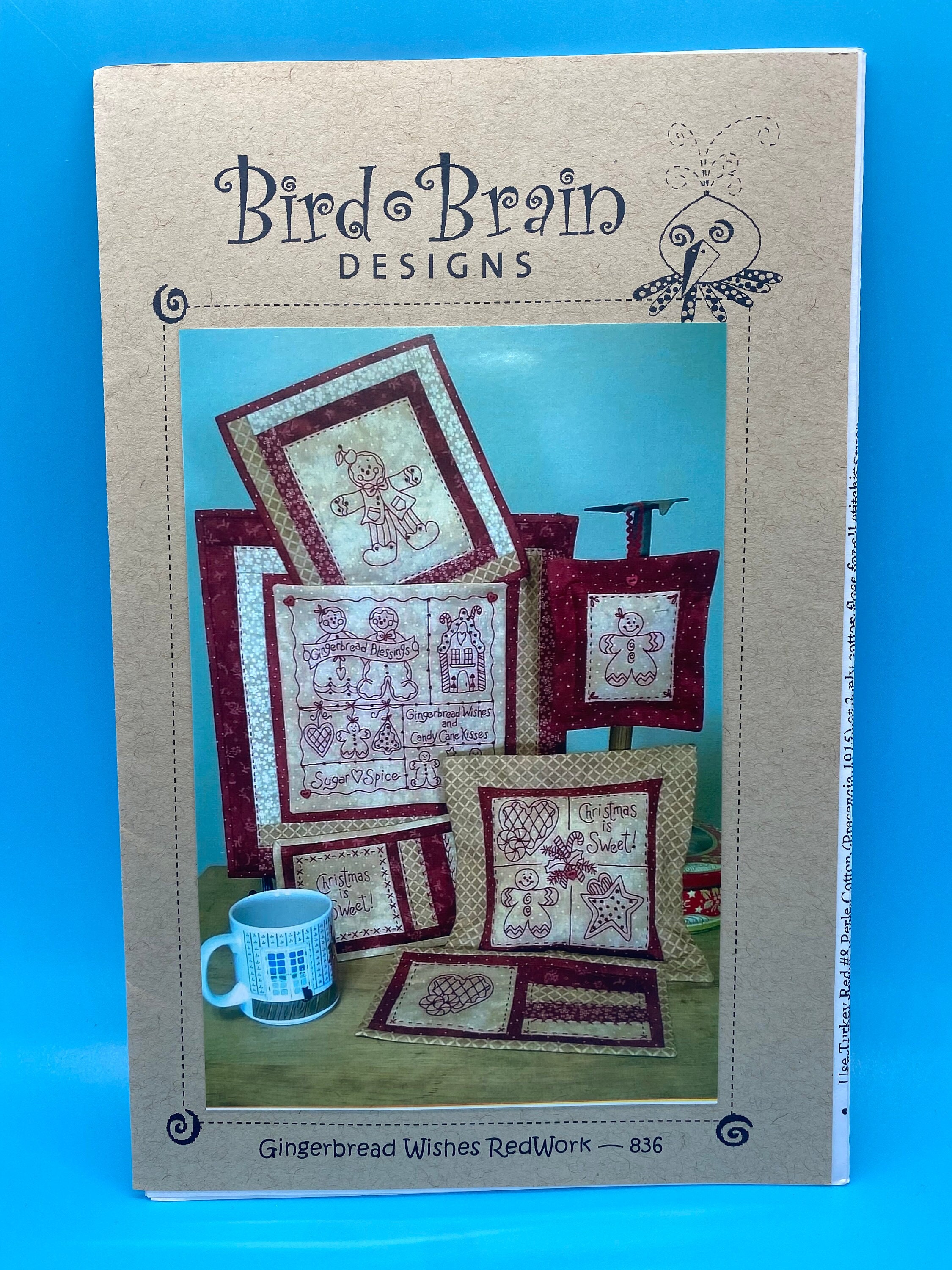 Gingerbread Wishes Redwork 836 Paper Pattern by Bird Brain - Etsy