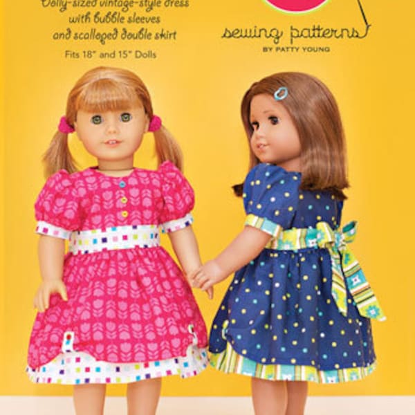 ModKid - Mini Addison - Paper Sewing Pattern - for 18" doll's dress