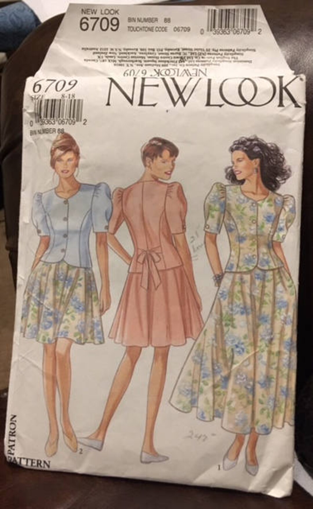New Look 6709 - Paper Pattern - 1980s Princess Line Jacket With Puffed ...