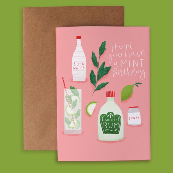 Mojito, Have a Mint Birthday, Birthday Greeting Card