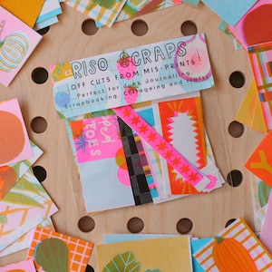riso scraps, scrapbooking, junk journalling, Risograph off cuts