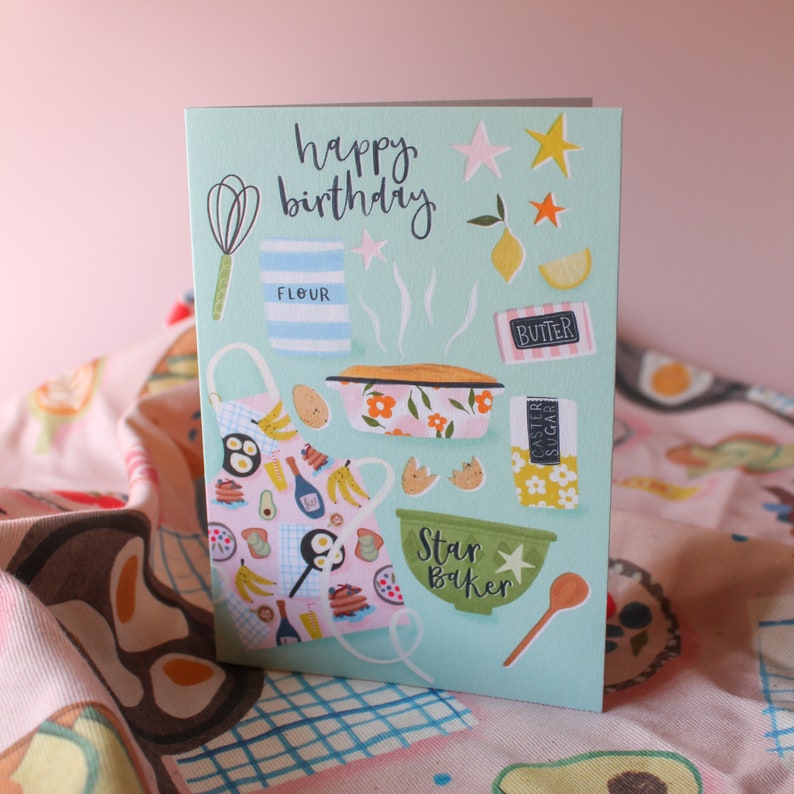 Star Baker, Baking Birthday Greeting Card image 2