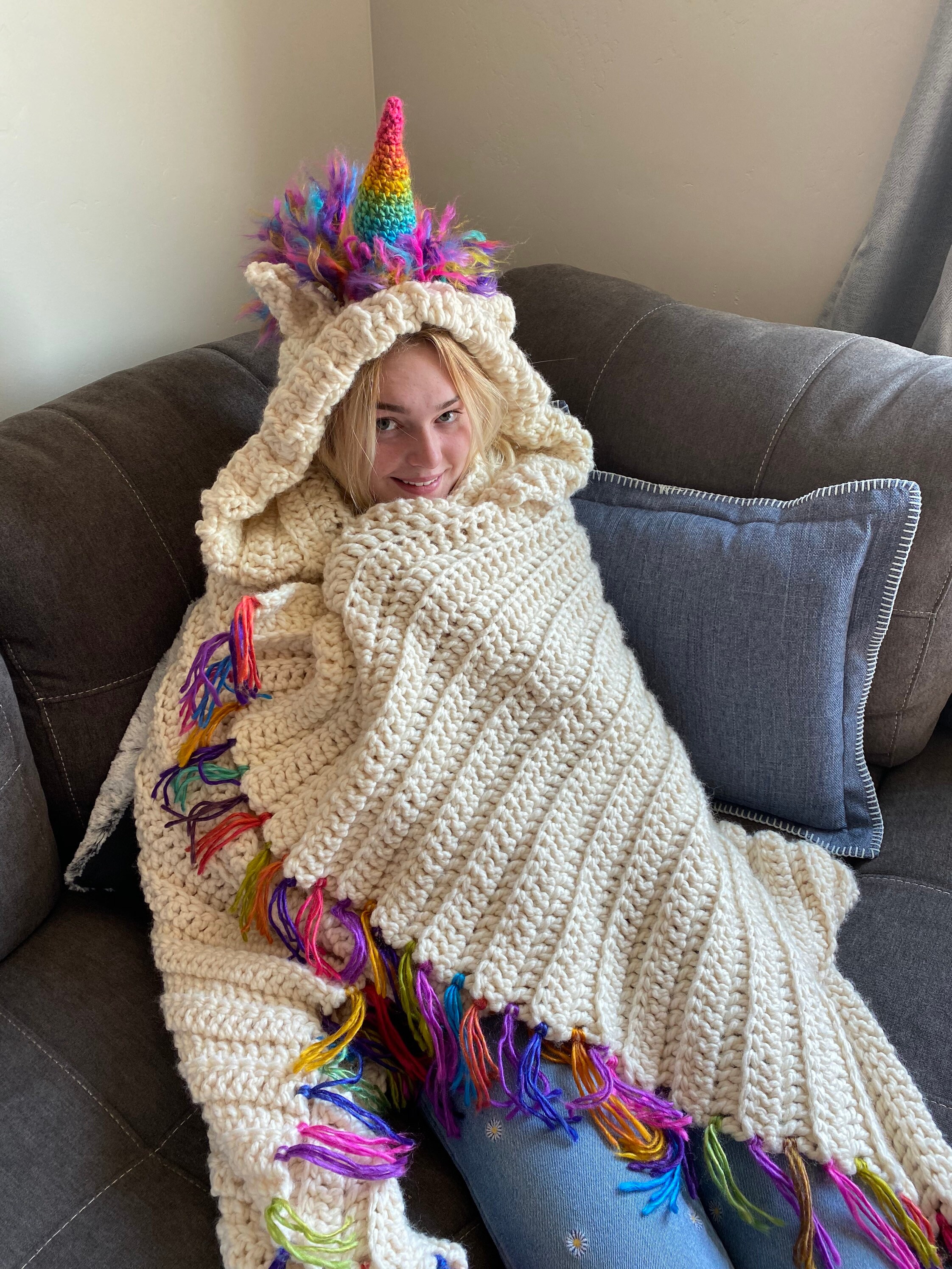 Hooded 2024 unicorn blanket