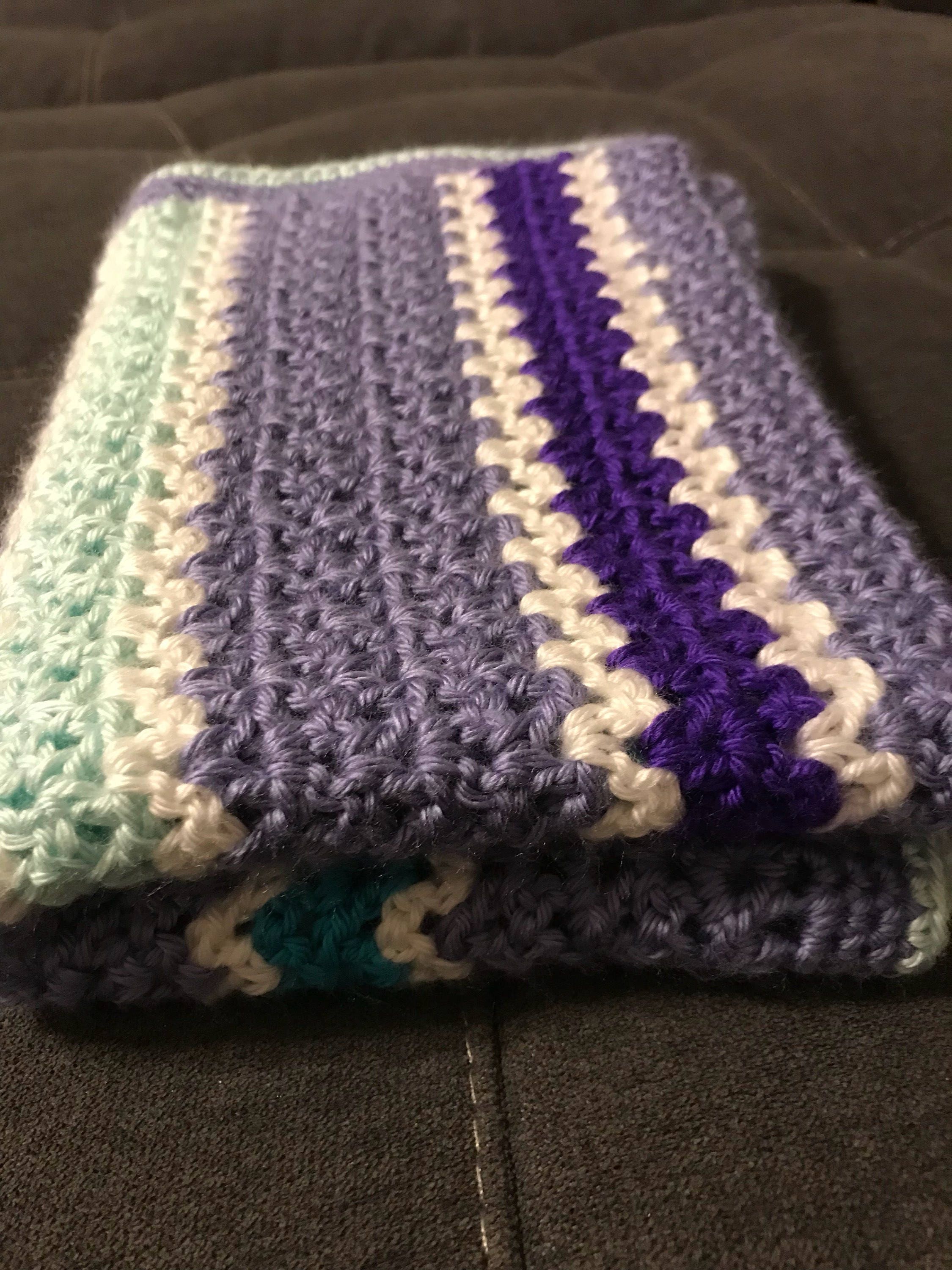 Zig Zag Baby Blanket Crocheted Etsy UK