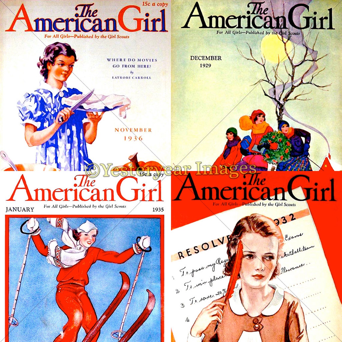Vintage AMERICAN GIRL Magazine Covers B Digital Images Etsy