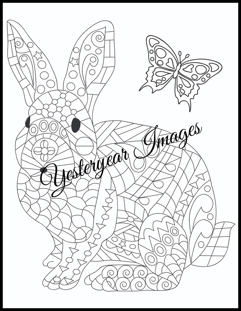 PETS Adult Coloring Pages 4 Printable Digital Jpg Files | Etsy