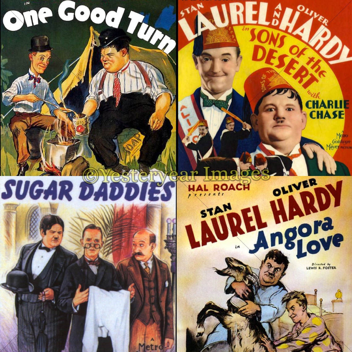 Vintage LAUREL and HARDY Movie Posters B Printable Digital | Etsy