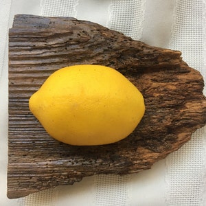 Pecky cypress barn wood lemon wall art hanging rustic fruit farmhouse style