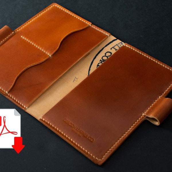 Leather Field Notes Passport Cover Wallet Pattern PDF