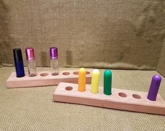 7 hole block great for display perfume, Inhalers, samples, rollers, chakra