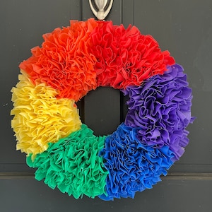 Handmade Rainbow wreath