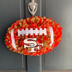 San Francisco 49ers football wreath