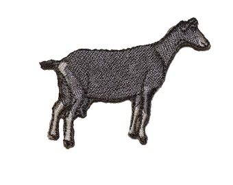 Iron on Goat: 2.50" (L) X 2.00" (H)