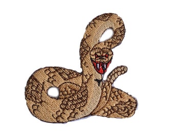 Iron on Snake: 2.50" (L) x 2.50" (H)