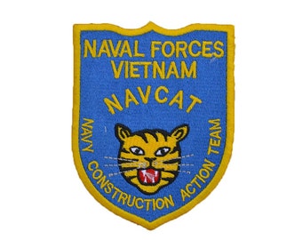 Iron on Vietnam Naval Forces: 3.25" (L) x 4.00" (H)