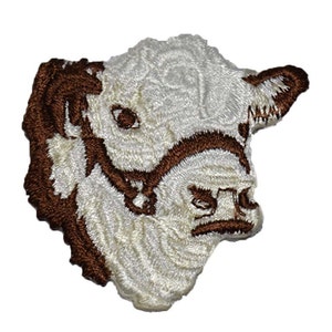 Vaca termoadhesiva: marrón, 6,35 cm (largo) x 6,35 cm (alto)