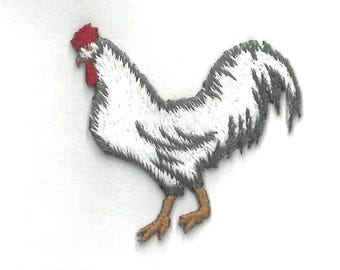 Iron on Rooster/Chicken: 2 3/4" length 3" height