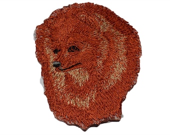 Iron on Pomeranian: burnt orange 2.25" (L) x 2.75" (H)