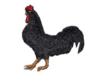 Iron on Rooster: 2.75" (L) x 3.00" (H)