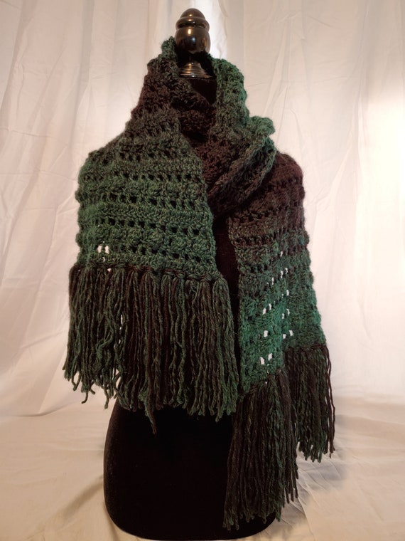 Extra long bobble scarf wrap