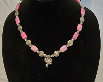 Rosa Flamingo Halskette