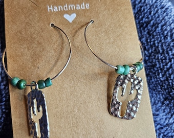 Perlenohrringe, Kaktus-Creolen