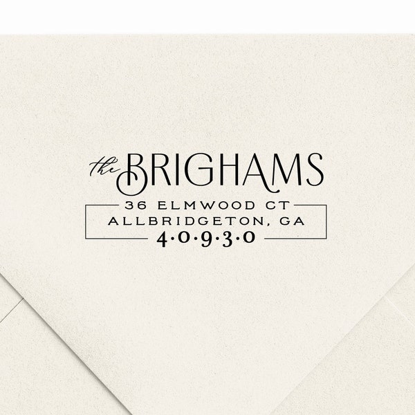 Modern Family Address Stamp: Personalized Self-Inking Stamp