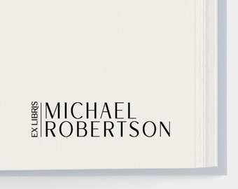 Personalized 'From the Library of' Book Stamp: Modern Ex Libris, Custom Self Inking