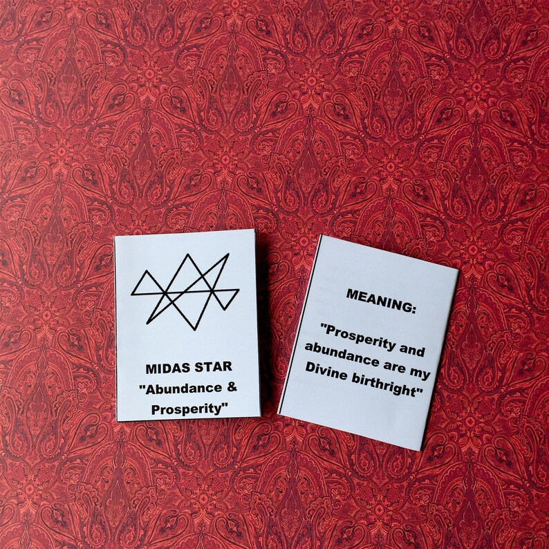 MIDAS STAR Reiki Symbol Sterling Silver Pendant Midas Star Etsy