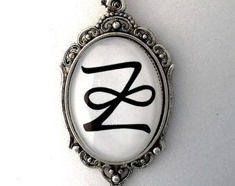 ZONAR Reiki Symbol Pendant, 2-sided with Reiki Principles on back, Infinity Symbol, Eternity REIKI Symbol Pendant, Necklace or Key Chain