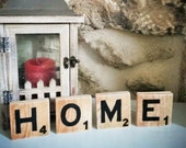 Letter scrabble wood giant to choose in the alphabet, for a vintage effect, pure and natural