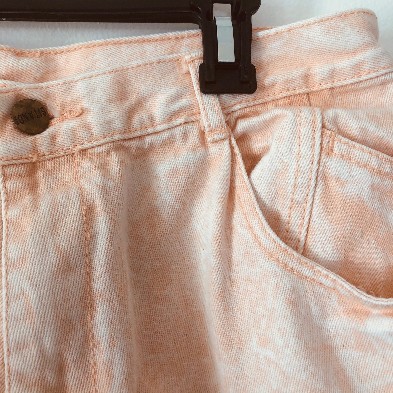 90er Jahre Pfirsich Säure waschen Vintage hoch taillierte | Etsy