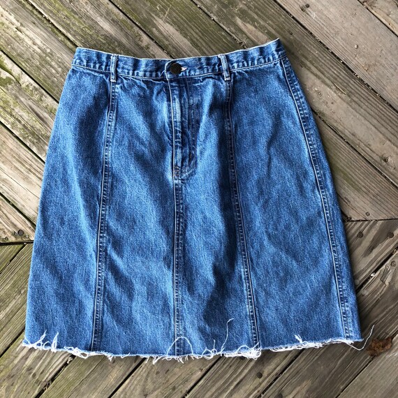 eddie bauer denim skirt