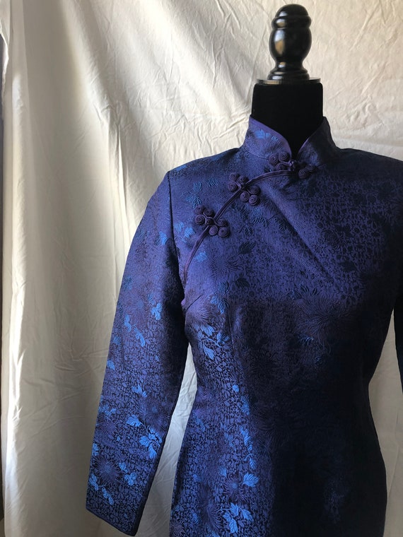 90s CHINOISERIE JPETERMAN oriental blue vintage dr